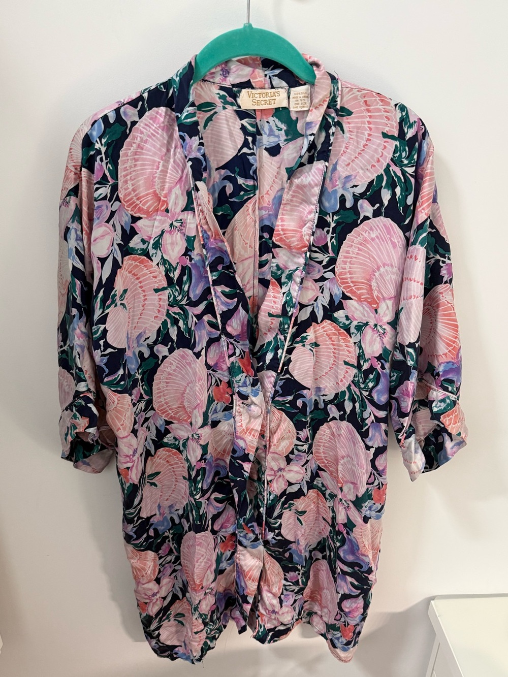 Vintage Gold Tag Victorias Secret Silk Robe OSFM